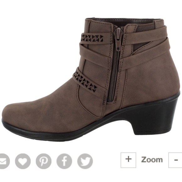 NWT Easy Street Denise sz 8.5 brown laser cut boot - Picture 3 of 9